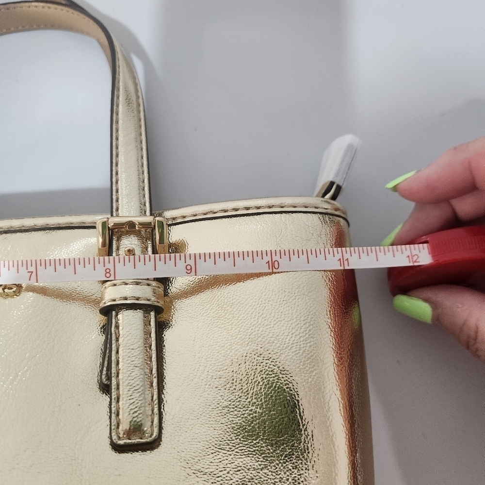 Michael Kors Small Gold Tote Bag - Picture 8 of 11